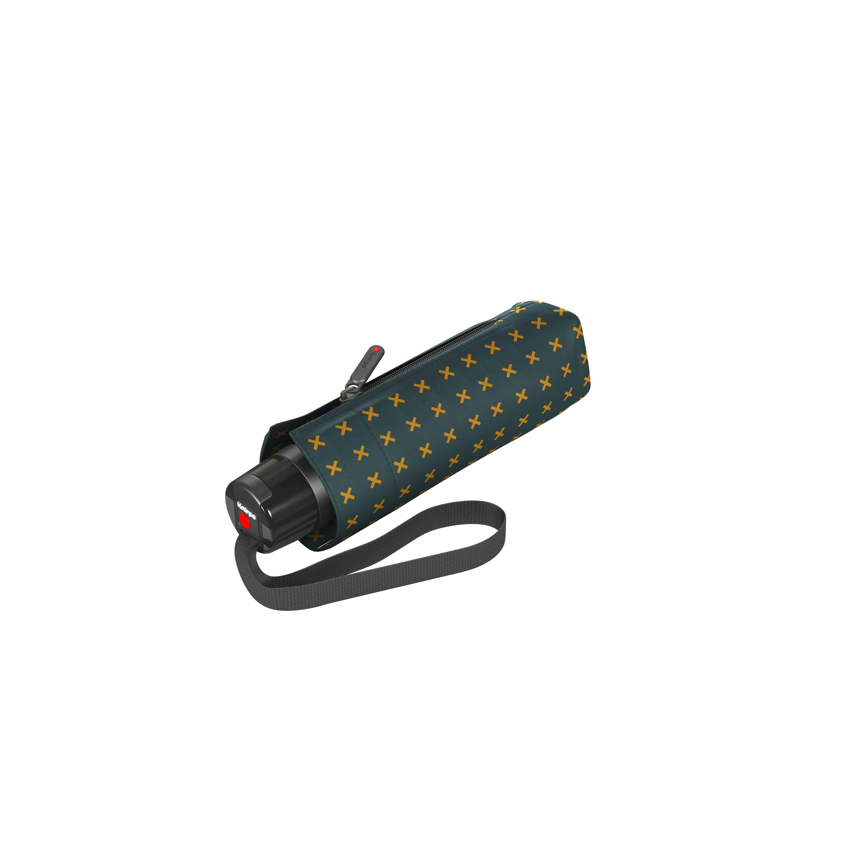 Knirps T.010 small manual 2Cross green ecorepel